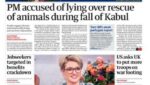 The Guardian - PM accused of lying over rescue of animals as Kabul fell