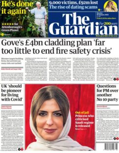 The Guardian – Gove’s £4bn cladding plan ‘far too little to end fire safety crisis’