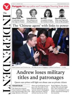 The Independent – Andrew loses titles and patronages