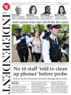 The Independent – No 10 staff ‘told to clean up phones’ before probe