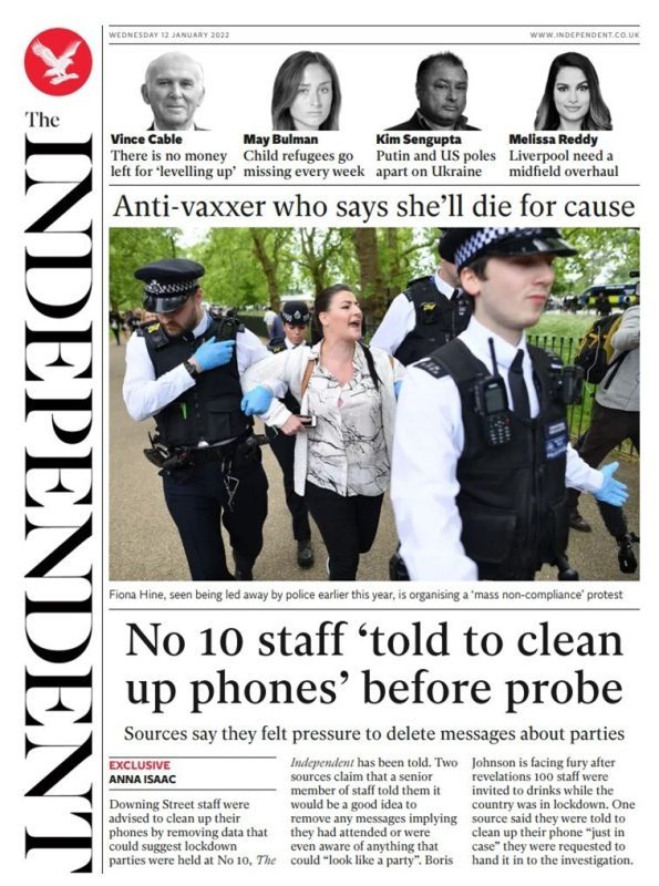 The Independent - No 10 staff ‘told to clean up phones’ before probe