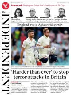 The Independent – ‘Harder than ever’ to stop terror attacks in Britain