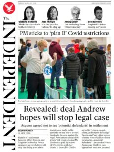 The Independent – The deal Prince Andrew hopes will stop legal case