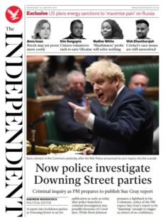 The Independent – Now police investigate Downing Street parties