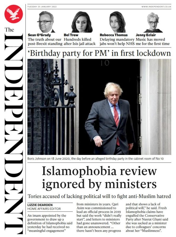 The Independent - Islamophobia review ignored by ministers