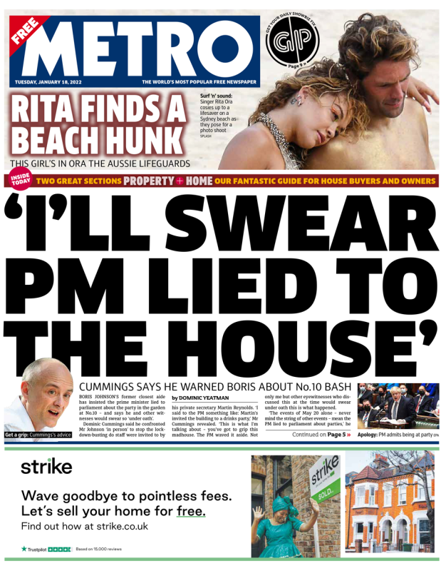 Metro - ‘I’ll swear PM lied to the house’