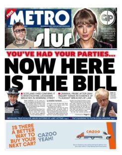Metro - You’ve had your parties, now here’s the bill