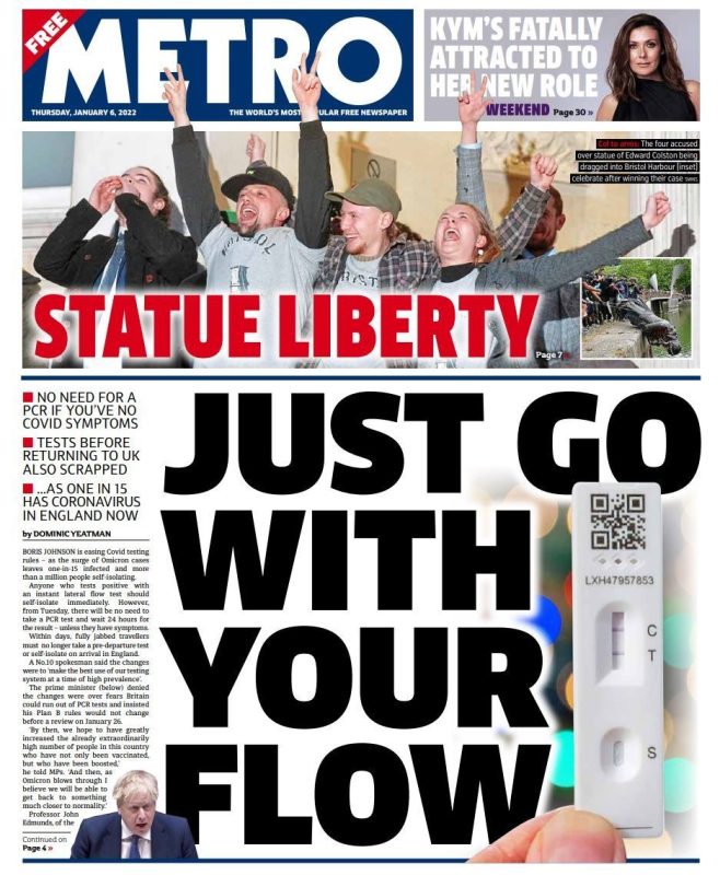 Metro - Just go with your flow & Colston statue liberty