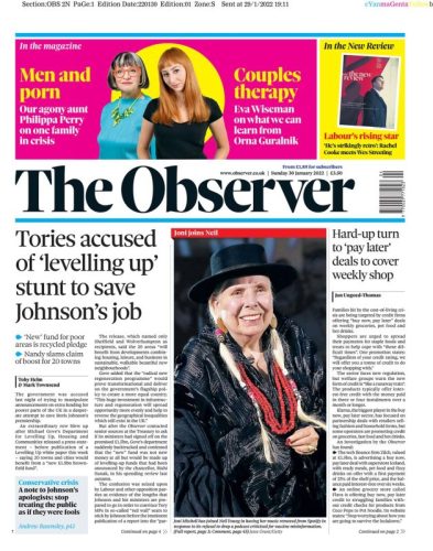 Sunday’s front pages - Levelling up stunt to save PM’s job