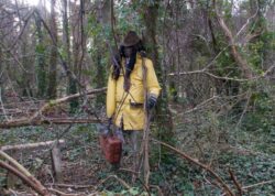 ‘Spooky old man’ figure appears in woods and no one knows why