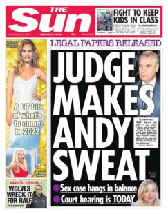The Sun – Judge makes Andy sweat