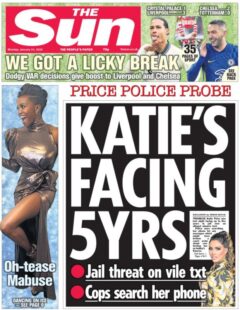 The Sun – Katie Price facing 5 years