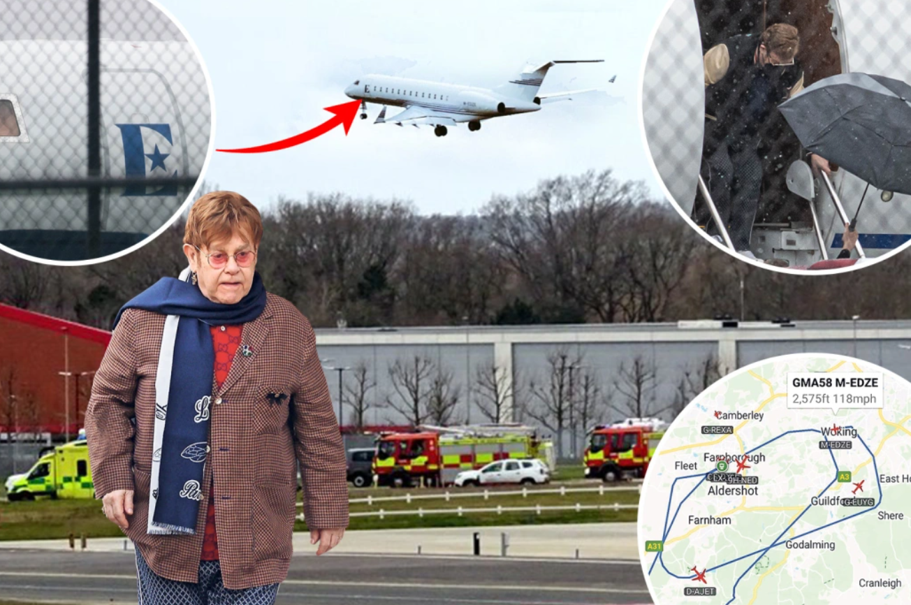 SIR Elton John was caught in a terrifying mid-air drama when his private jet suffered hydraulic failure at 10,000ft.