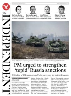 The Independent – PM urged to strengthen ‘tepid’ Russia sanctions