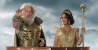 Arnold Schwarzenegger and Salma Hayek play Greek gods in BMW's Super Bowl ad