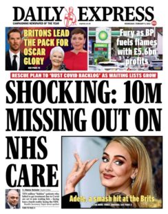 Daily Express – Shocking: 10 million missing out on NHS care