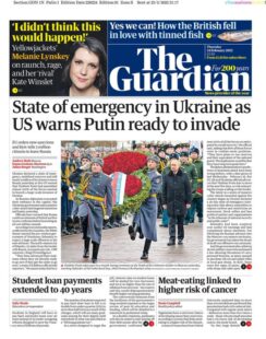 The Guardian – State of emergency in Ukraine as US warns Putin ready