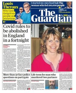 The Guardian – Covid rules to be abolished in England in a fortnight