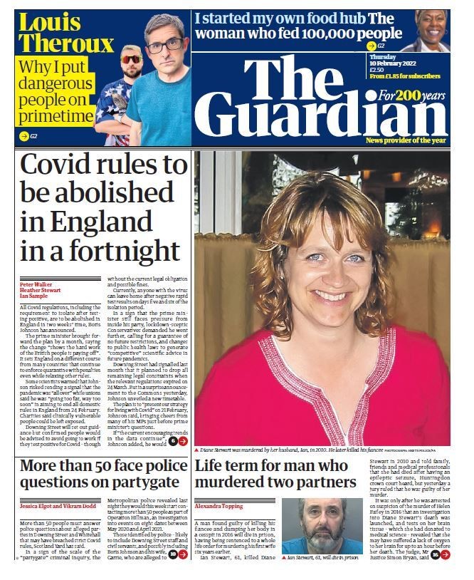 The Guardian - Covid rules to be abolished in England in a fortnight