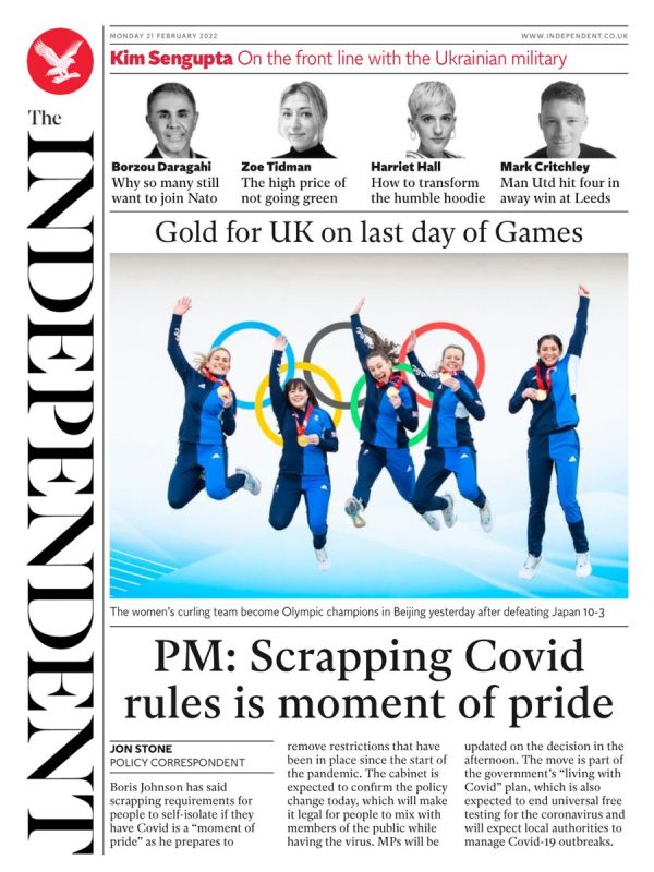 The Independent - PM: Scrapping Covid rules is moment of pride