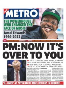 Metro – PM: Now its over to you