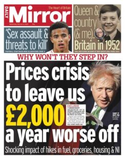 Daily Mirror – Prices crisis to leave us £2K worse off