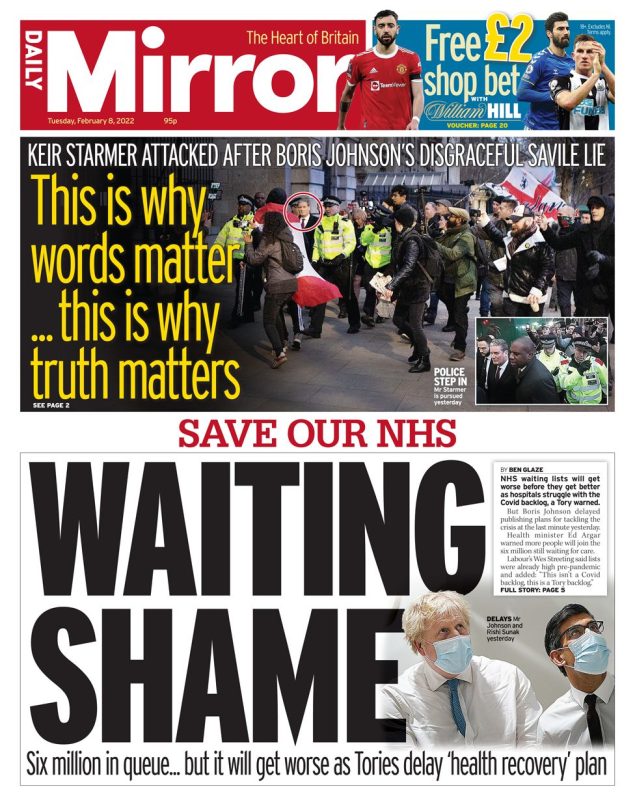 Daily Mirror - Waiting Shame