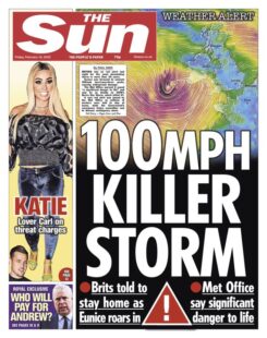 The Sun – 100MPH killer storm