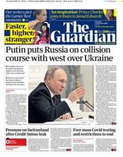 The Guardian – Putin puts Russia on collision course with west over Ukraine