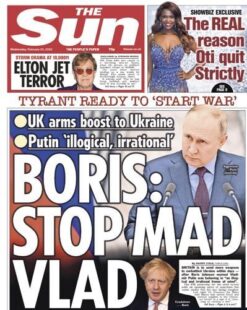 The Sun – Boris: Stop mad Vlad