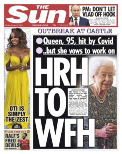 The Sun – Outbreak at the Castle: HRH to WFH
