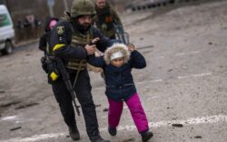 Children dead and badly injured after 21 people die in bombing of Ukraine city
