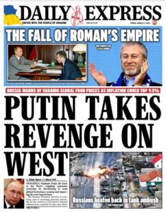 Daily Express – Putin takes revenge of the west