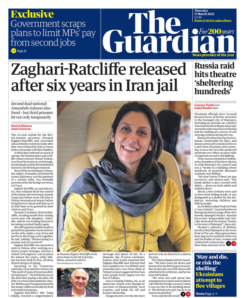 The Guardian – Nazanin released after six years in Iran jail
