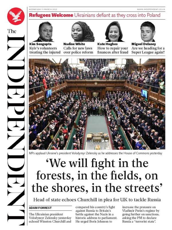 The Independent - ‘We’ll fight in the forests, in the fields, on the shores, in the streets’