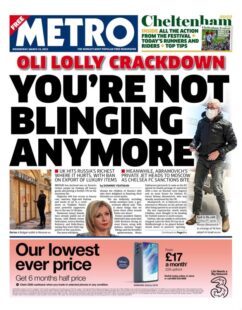 The Metro  – Oligarch crackdown: ‘You’re not blinging anymore’