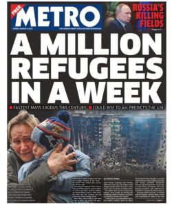The Metro – A million refugees in a week