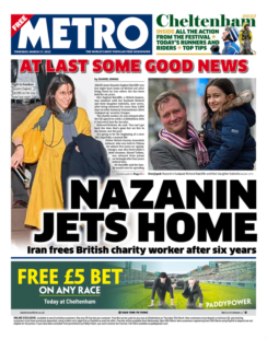 The Metro – Nazanin jets home