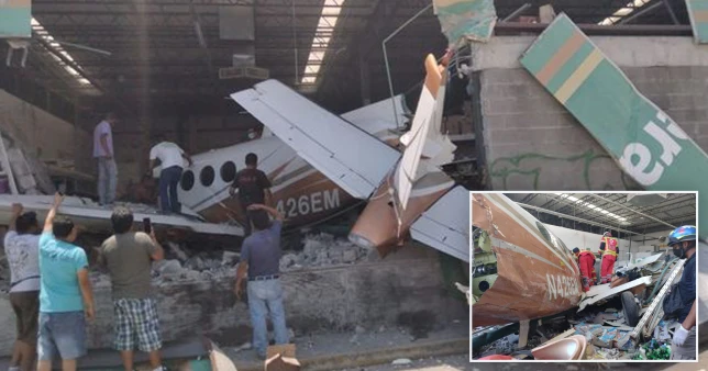 Three killed as plane crashes into supermarket in Mexico