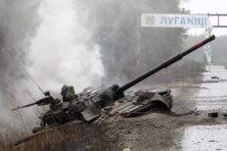 Ukraine’s Air Force destroys Russian military convoy