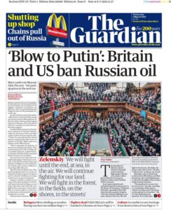 The Guardian – ‘Blow to Putin’: Britain and US ban Russian oil