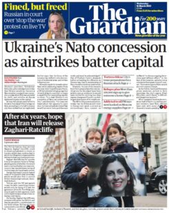 The Guardian – Ukraine’s Nato concession as airstrikes batter capital