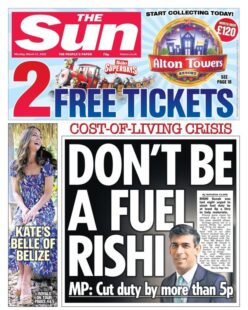 The Sun – Don’t be a fuel Rishi