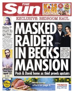 The Sun – Masked raider in Beckham’s mansion