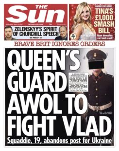 The Sun – Queen’s guard AWOL to fight Vlad