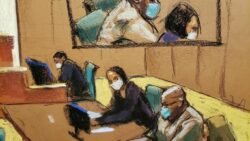 No bail for New York subway shooter Frank James, the suspect in the Brooklyn subway shooting, sits as he appears during his court hearing in New York City