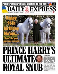 Daily Express – Prince Harry’s ultimate snub