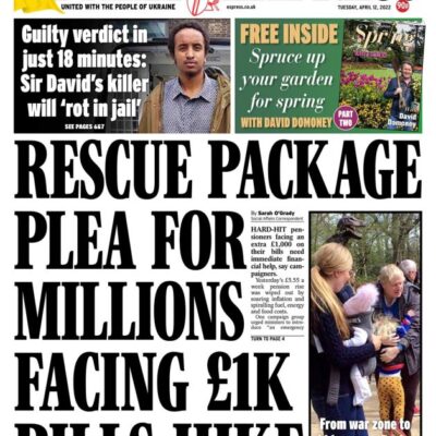Daily Express - Rescue package plea for millions facing £1K bills hike