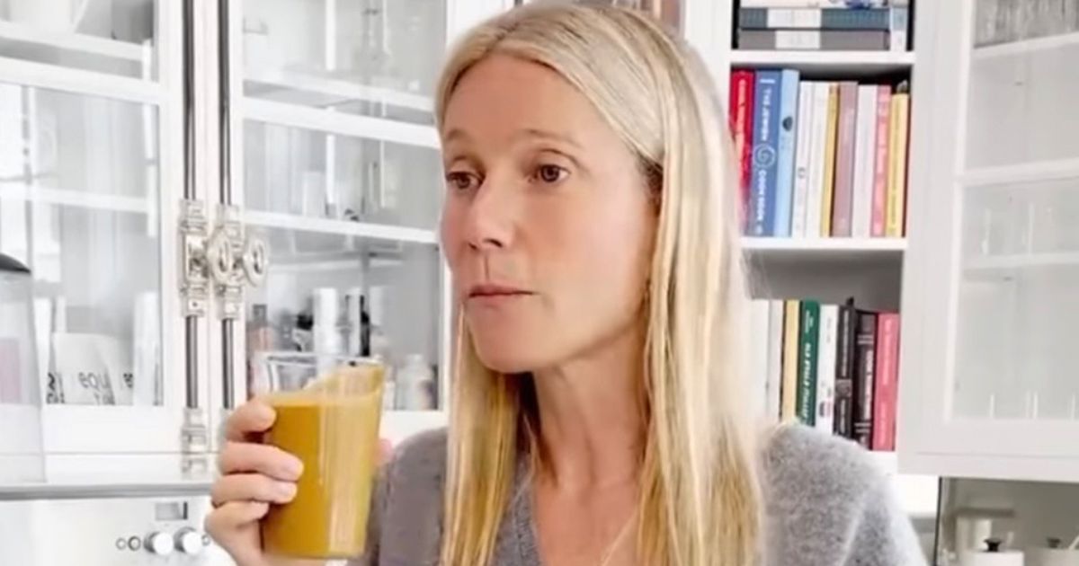 Gwyneth Paltrow is not impressed as she slurps brown 'acid' on Goop's 'reset' juice diet