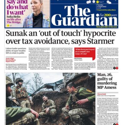 The Guardian - Sunak ‘out of touch’ hypocrite over tax avoidance, says Starmer